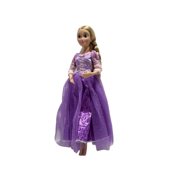 Disney Other - Disney Rapunzel Tangled Doll Long Blond Braid Purple Dress 11 inch
